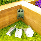 Ultra-Strong Galvanised Steel Corner Reinforcement Brackets (Pack of 4)